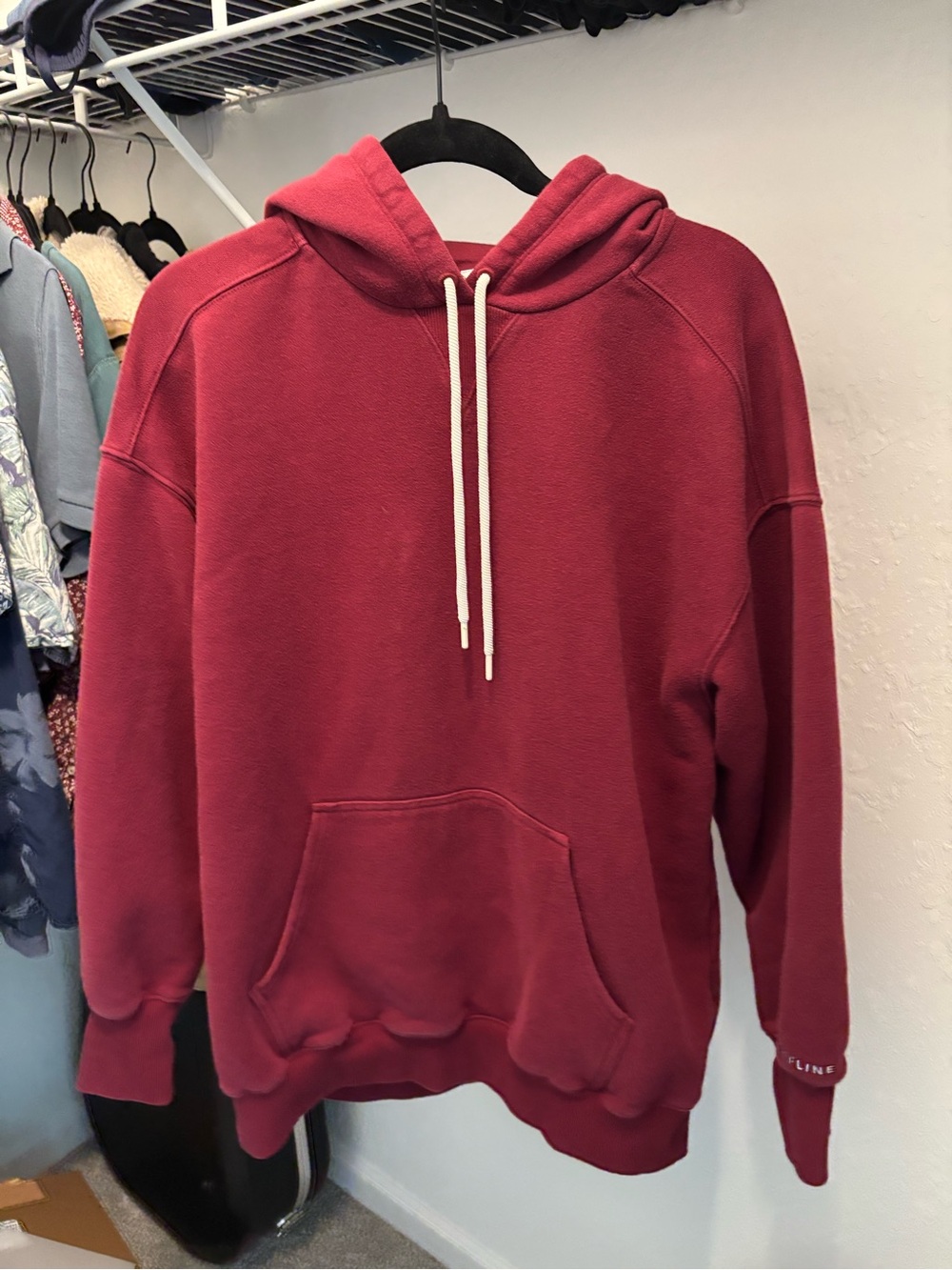 Aerie Red Hooded Sweatshirt - Oversized!